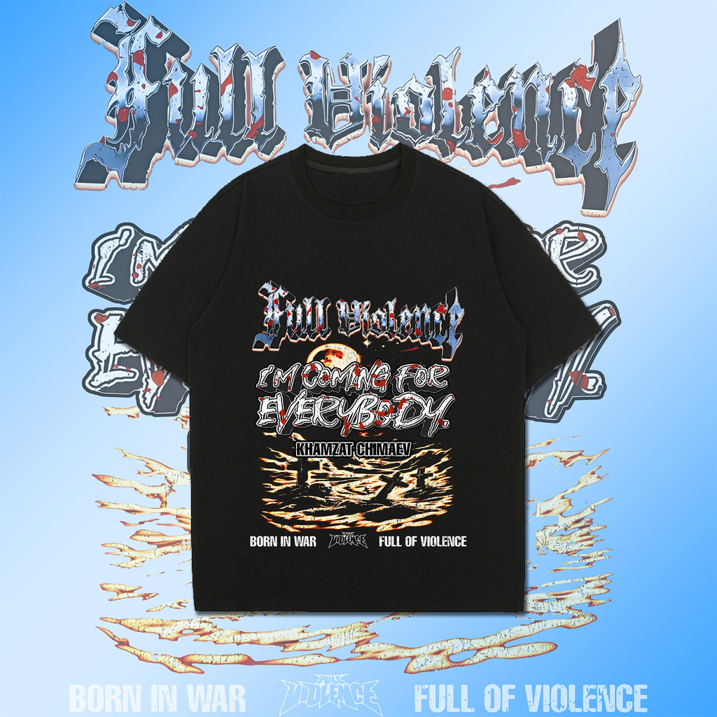 🏆【เสื้อยืดยอดนิยม】Hamzat Chimayev ชนะเสื้อยืดผู้ใหญ่UFC 319 คอกลม ผ้าฝ้าย พิมพ์ลาย นุ่มสบาย ไม่หดและ