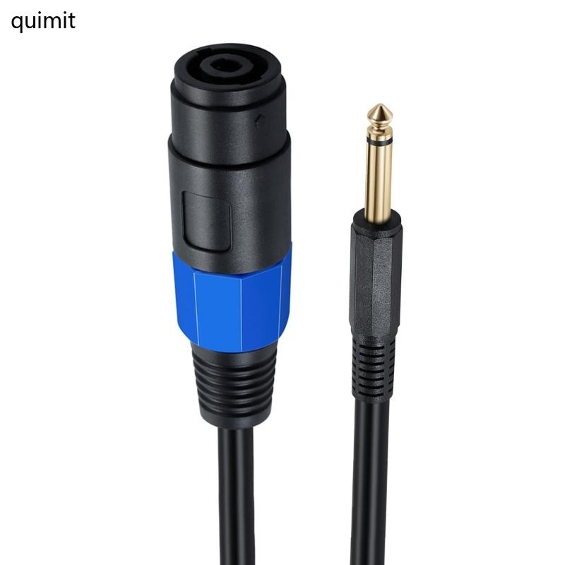 QUIM Speakon ขั้วต่อหญิง 6 35 มม. 1 4 อะแดปเตอร์แปลงลําโพงสายเคเบิลชาย