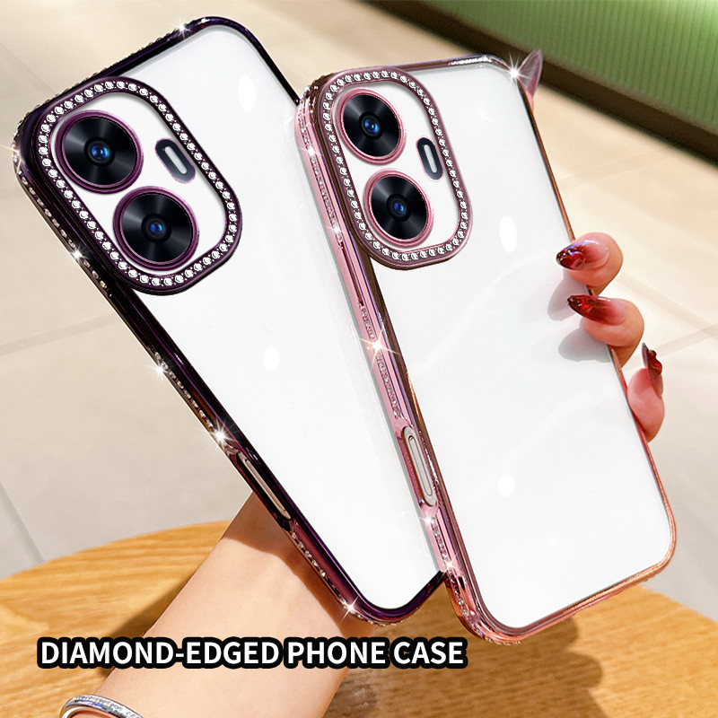 เคส Realmec55 RMX3710 Realmenarzon55 Realme c55 narzo n55 Electroplated เคสโทรศัพท์แบบนิ่มโปร่งใสพร้