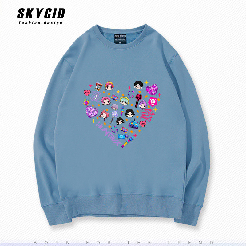 Little Heart Pain เสื้อผ้า yd ฤดูใบไม้ผลิฤดูใบไม้ร่วงการ์ตูนรอบคอ K-POP รุ่น Q Merchandise การ์ตูน G