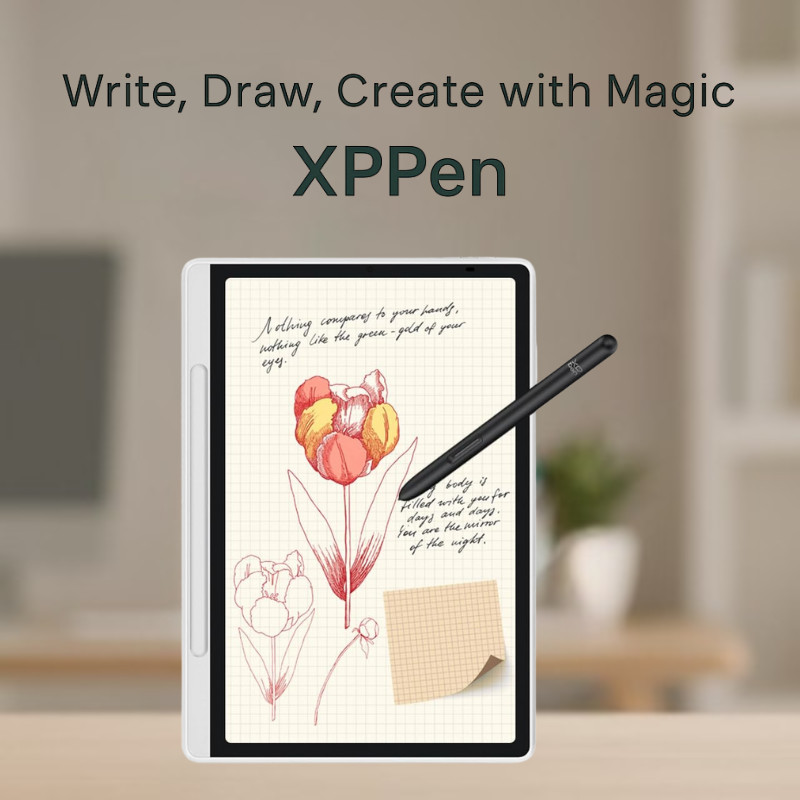 【New Arrival】XPPen Magic Note Pad 10.95-inch Electronic Memo Pad LCD Digital Notebook with  OS, Hand