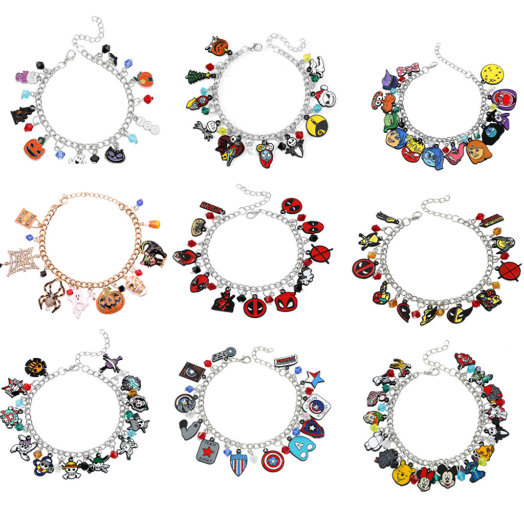 ตัวละครอนิเมะ Mickey Mouse Wade Winston Wilson Pooh Bear Kirby Bracelet ตกแต่ง