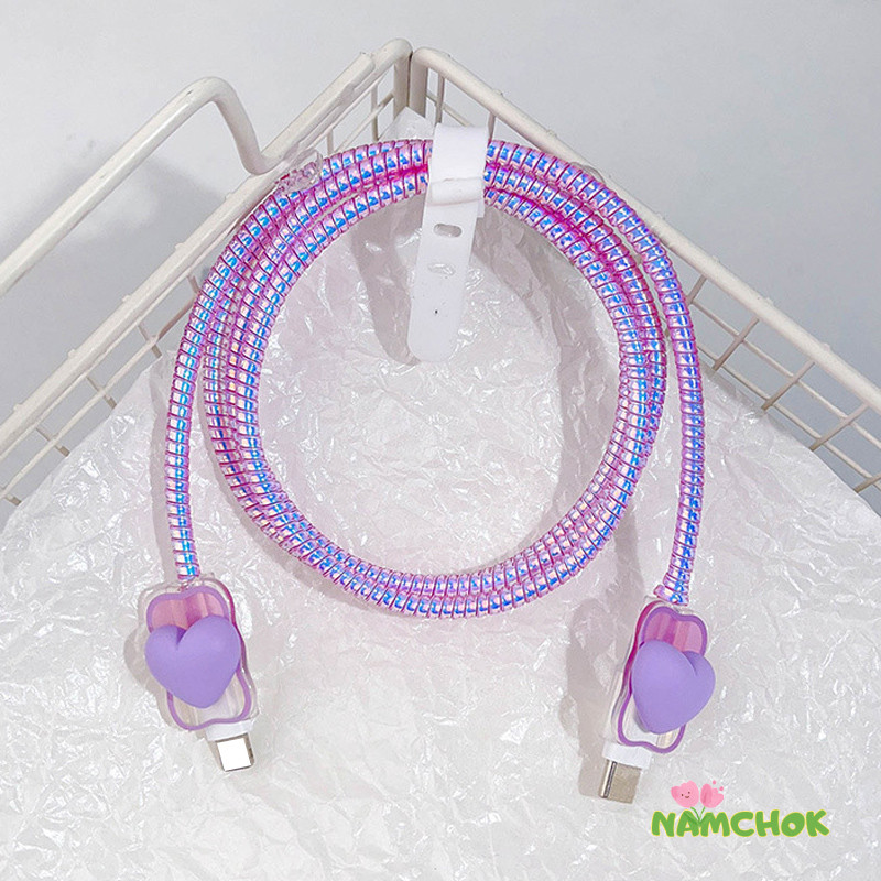 【NK】ตัวป้องกันสายชาร์จ เหมาะสำหรับชุดเคสป้องกันสายเคเบิลข้อมูล IP Creative การ์ตูนน่ารัก เคสป้องกันเครื่องชาร์จ – โปรปัง