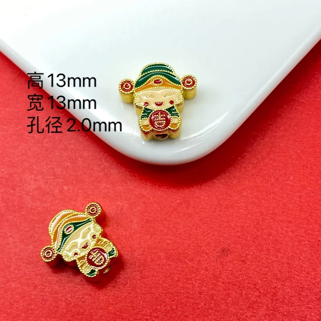 เครื่องประดับเทพเจ้าแห่งความมั่งคั่ง สีคงทน ทำจากทอง มือลูกปัดจี้ thumbnail 8