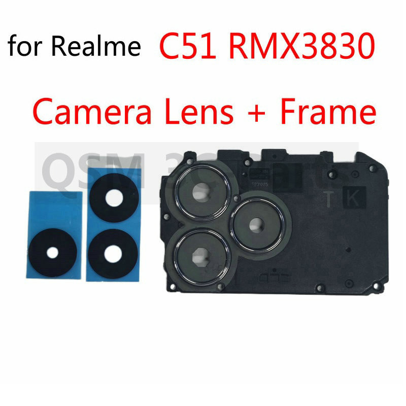 กระจกเลนส์กล้องด้านหลังพร้อมกรอบสําหรับ Realme C51 RMX3830