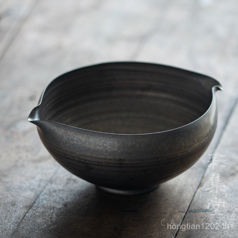 {คลังสินค้าพร้อม} Caijitang Retro Tea Matcha Bowl Water Bowl Jianshui สไตล์ญี่ปุ่น Gilt Handmade เครื่องปั้นดินเผาถ้วยชาชาห้องซักผ้าชุดชา