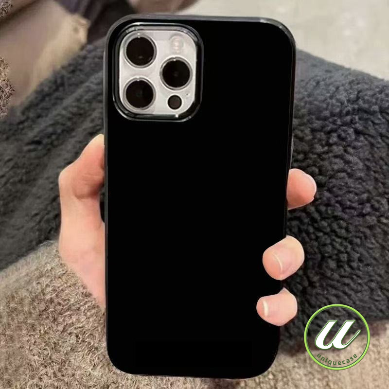 เคสไอโฟน 11 แฟชั่นสีทึบพื้นผิวมันวาวนุ่ม สำหรับ IPhone 16 12 11 14 13 15 Pro Max XR 7Plus X XS Max 7 8 14 16 Plus SE 2 3