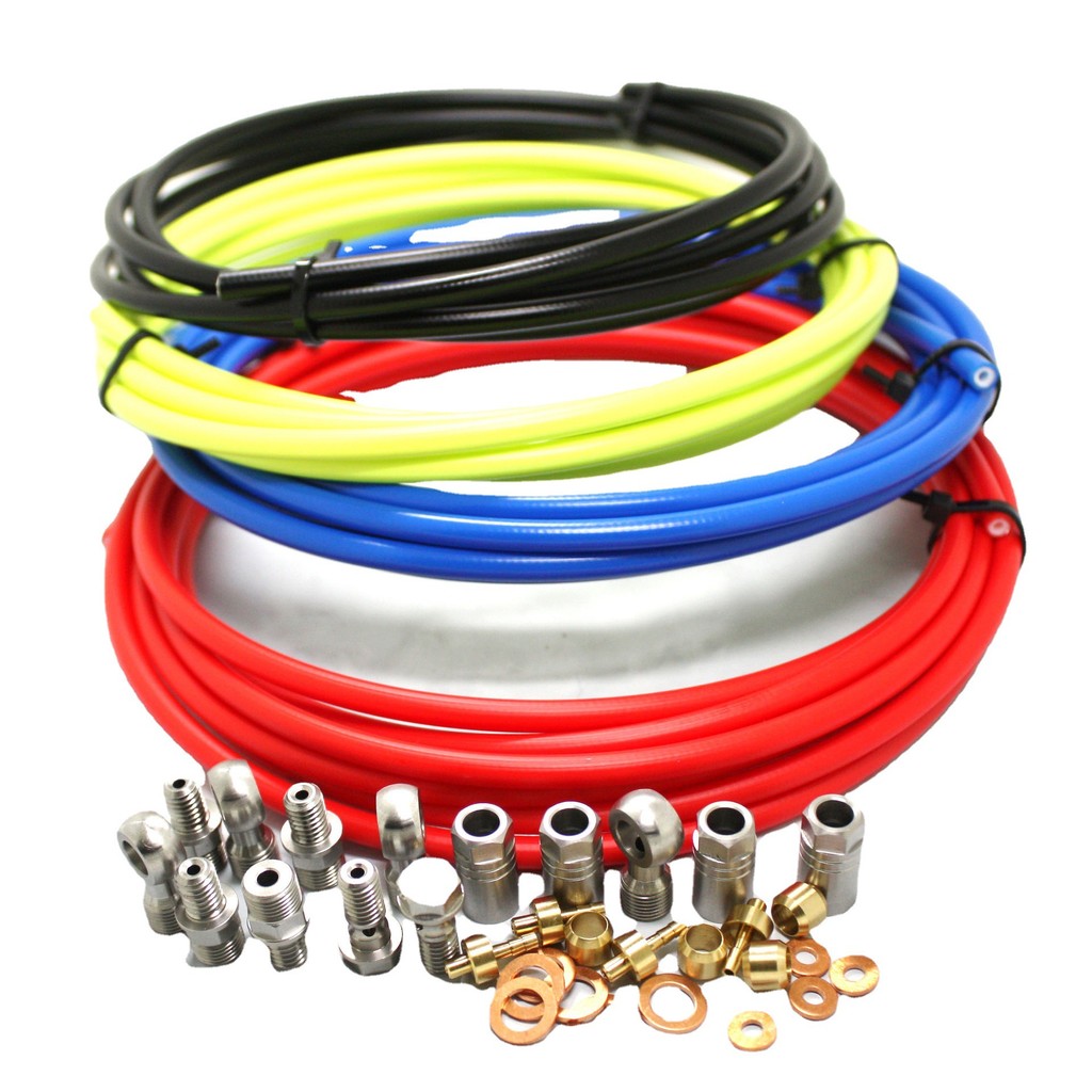 HOPE tech 3 Series X2 V4 E4 M4 แผ่นน้ํามันเบรคขยายท่อน้ํามันเรซินพร้อมข้อต่อ