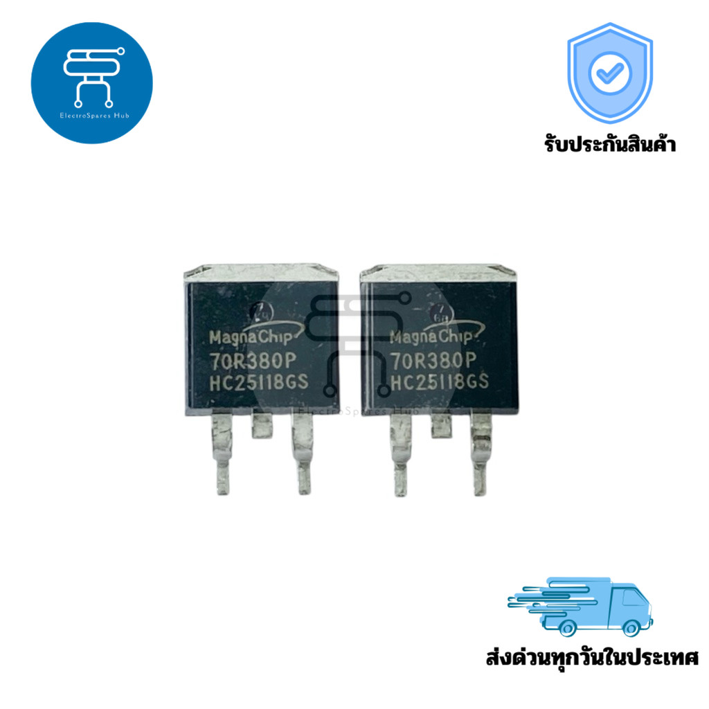 Mosfet 70R380P N-Channel ของแท้ 750V 11A SMD TO-263 สำหรับวงจรสวิตชิ่งและควบคุมแรงดันสูง