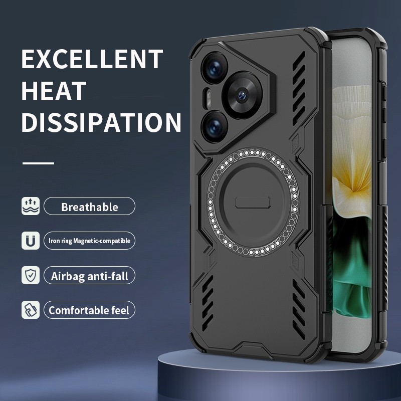 Huawei Pura 70 Pro + Plus P70 Ultra กันกระแทกแม่เหล็ก Hard Case Shell ประเภทวงเล็บเลนส์สีดําป้องกันโทรศัพท์สีฟ้า RFVTGBYHE