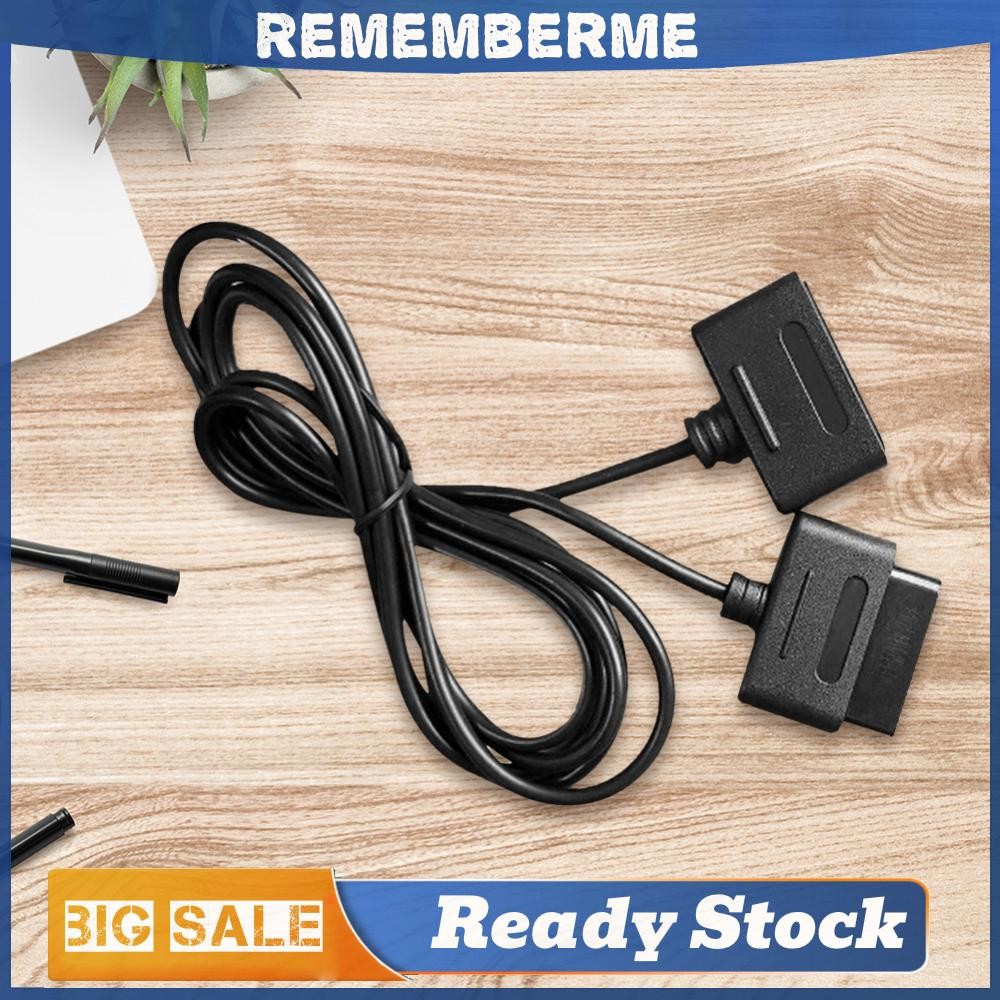 1.8m ตัวควบคุมเกมสายต่อสายเคเบิลข้อมูลสีดําเกมจับสายGamepadสําหรับNintendo SNES ControllerสําหรับNin