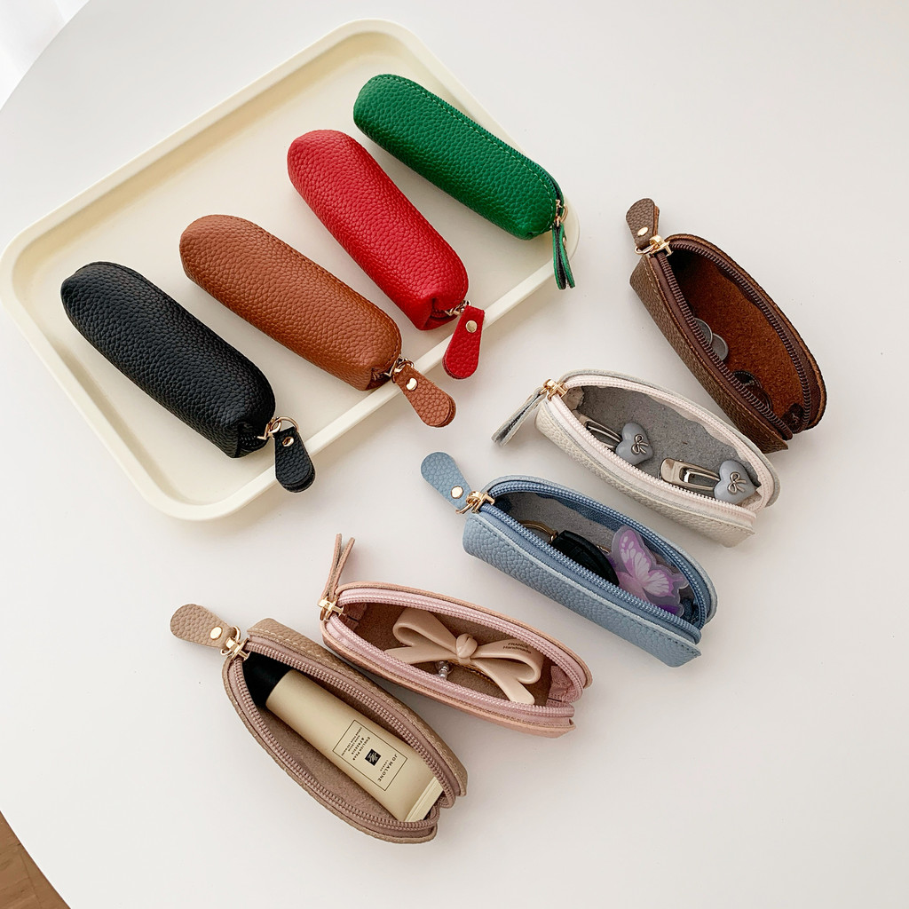 กระเป๋าหนังขนาดเล็ก ทรงมินิ สำหรับเก็บเครื่องสำอางและลิปสติกZIP