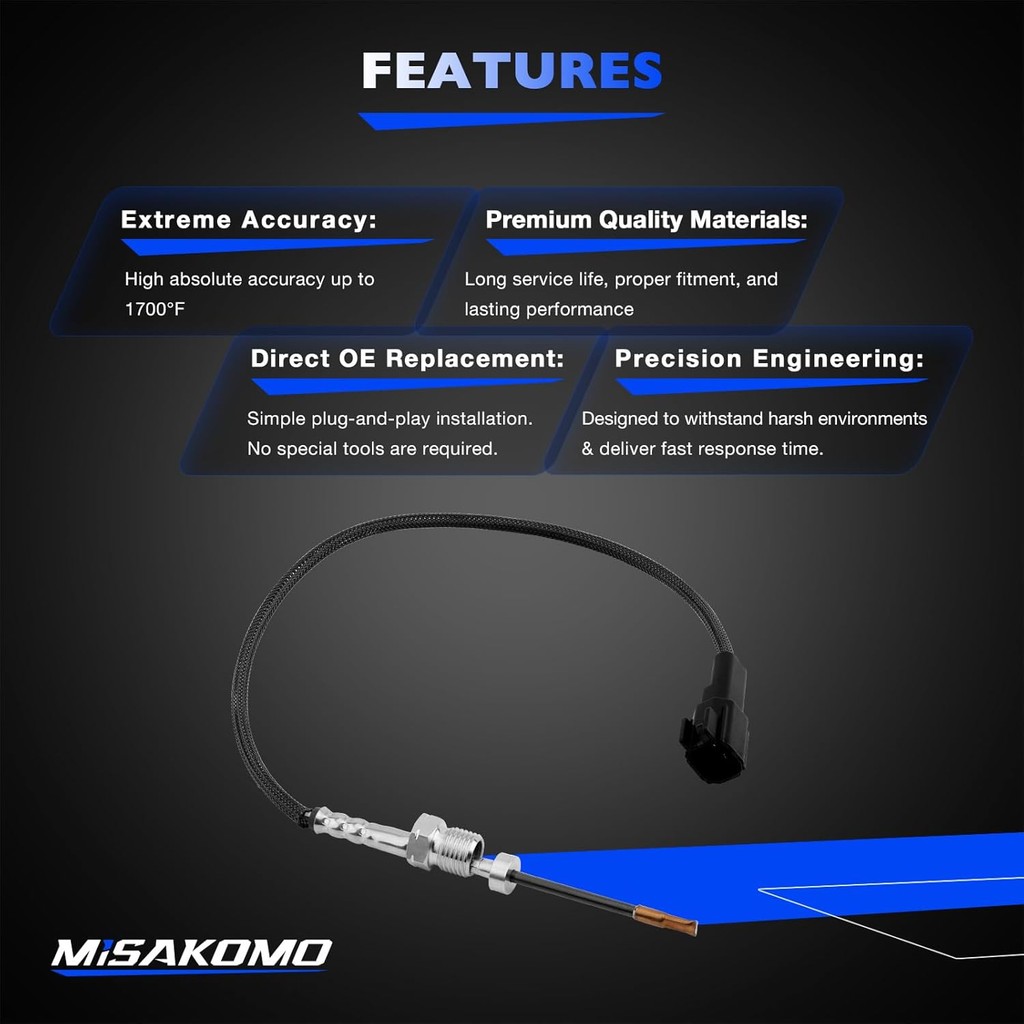 เซ็นเซอร์อุณหภูมิแก๊สไอเสีย, EGT ใช้งานร่วมกับ 2011-2016 Ford F250 F350 F450 F550 Super Duty 6.7L V8