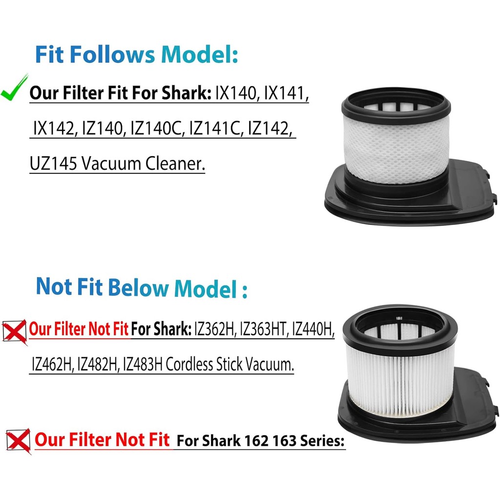 IX141 ตัวกรอง Fit สําหรับ Shark IX141 IX140 IZ140 IX142 IZ140C IZ142 UZ145 IZ141C IX141H WZ140 Stick