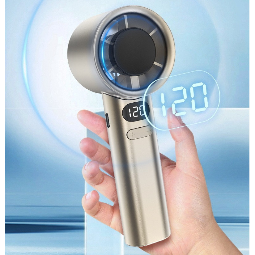พัดลมพกพา Turbo Fan 100-Speed, USB พัดลมมือถือ Pocket Mini Fan Type-C ชาร์จเร็ว รูปที่ 4
