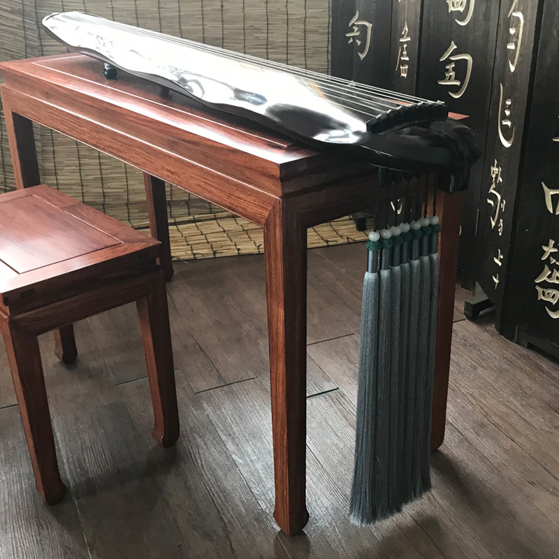 [Seven Rhymes Guqin] หู Guqin พู่มาใหม่สับปะรดตารางลูกปัดหยกหู Guqin