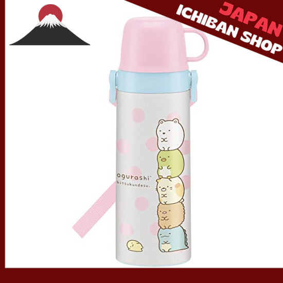 【จากประเทศญี่ปุ่น】 Skater Mug Bottle 2WAY with Cup Water Bottle Stainless Steel Bottle Sumiko Gurash