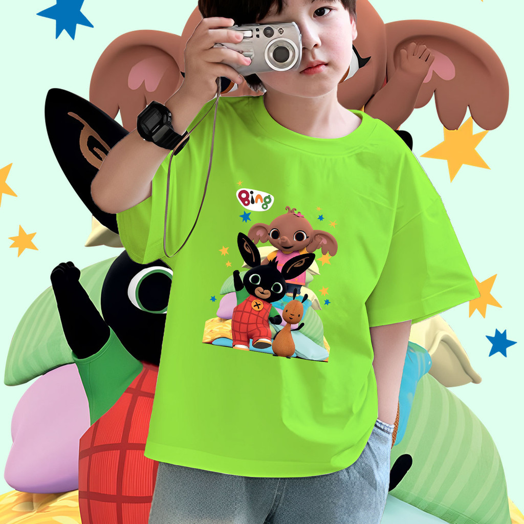 UNISEX 100-150cm เสื้อยืดเด็ก เด็กใหม่น่ารักเสื้อยืด 2025 BING Children’s T-shirt  พร้อมส่ง ราคา ถูกที่สุด ดีลบีเคเค แกลเลอรีภาพที่ 6