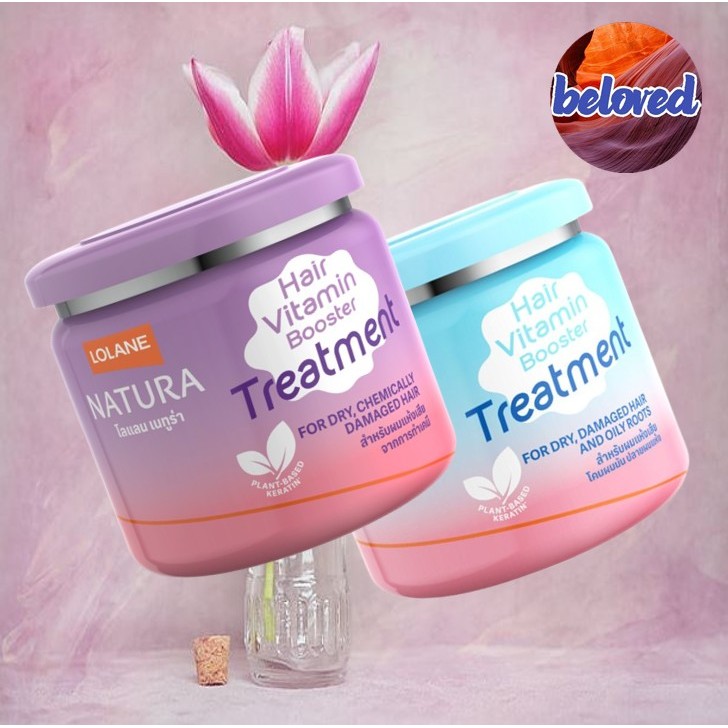 Lolane Natura Booster Treatment ทรีทเมนท์บำรุงเส้นผม 500g (Dry Damaged Hair/Dry Chemically)
