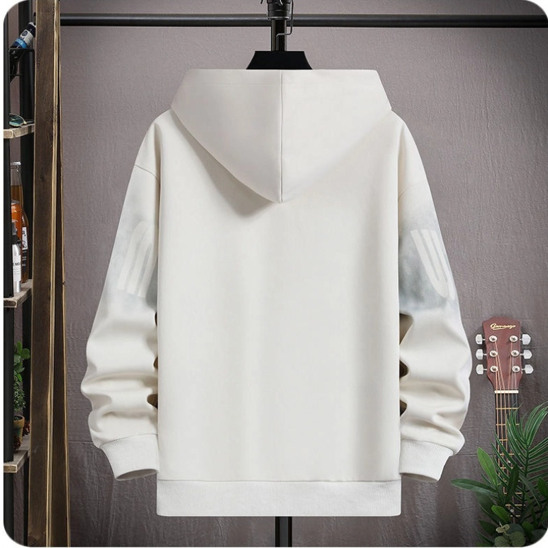 เสื้อกันหนาวครึ่งซิป ม-8เอ็กแอล สไตล์เกาหลี อินเทรนด์ หลวมสบาย มีหมวก สำหรับผู้ชาย ราคา ถูกที่สุด ดีลบีเคเค แกลเลอรีภาพที่ 4