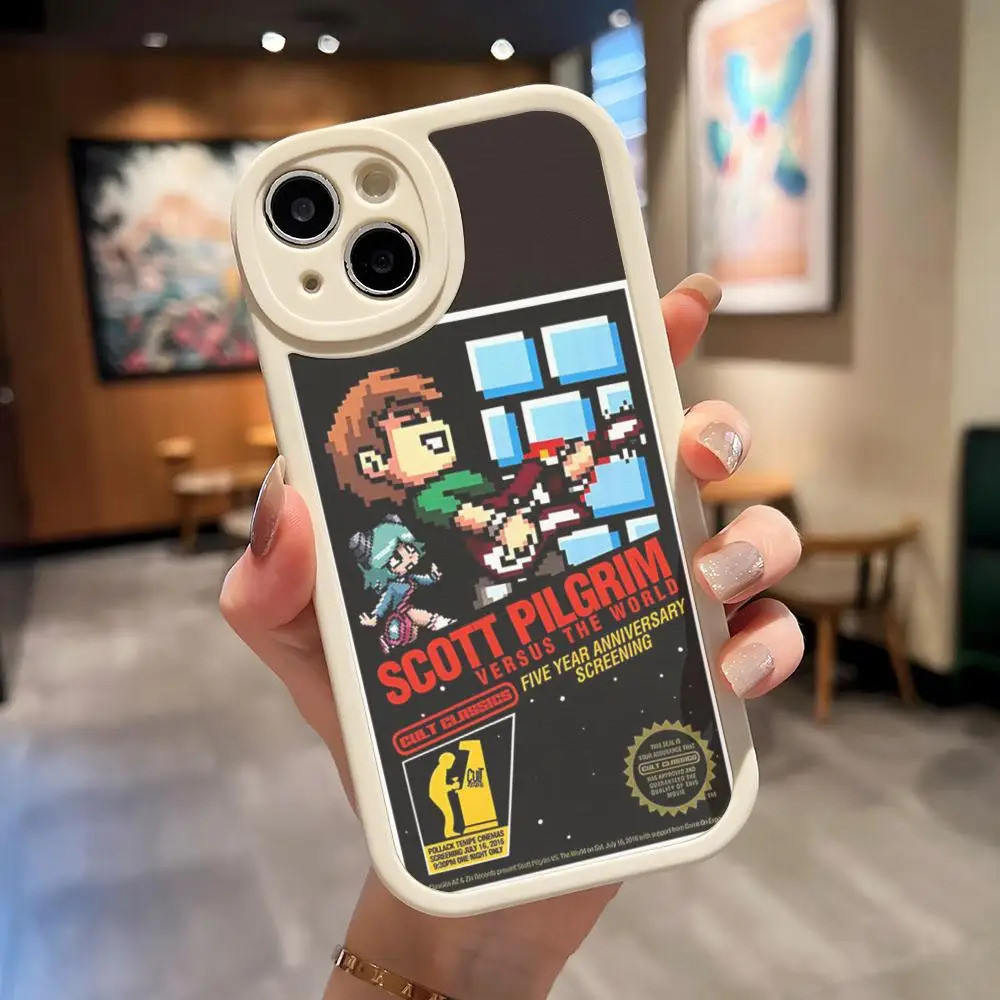 DY-1 Scott Pilgrim Vs. Worldเคสโทรศัพท์ร้อน25 LambskinซิลิโคนสําหรับIPhone 16 17,15 14 11 12 13 Proค