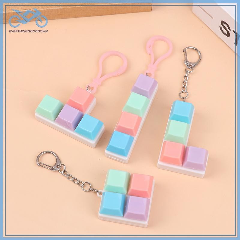 EVER Finger Keyboard Fidget Toys DIY Sensory Fidget Keyring คีย์บอร์ดของเล่นสําหรับเด็กผู้ใหญ่ TH