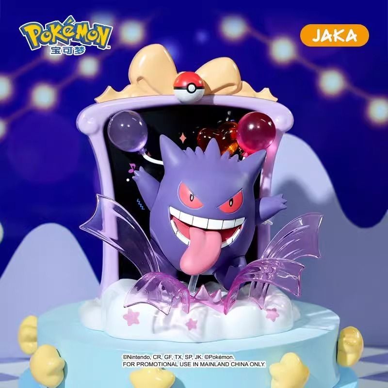 Pokémon Happy Party กรอบรูปประกอบ Pikachu Fast Dragon Gengar Fairy Eevee Meow ไขมัน Ding สินค้าเครื่