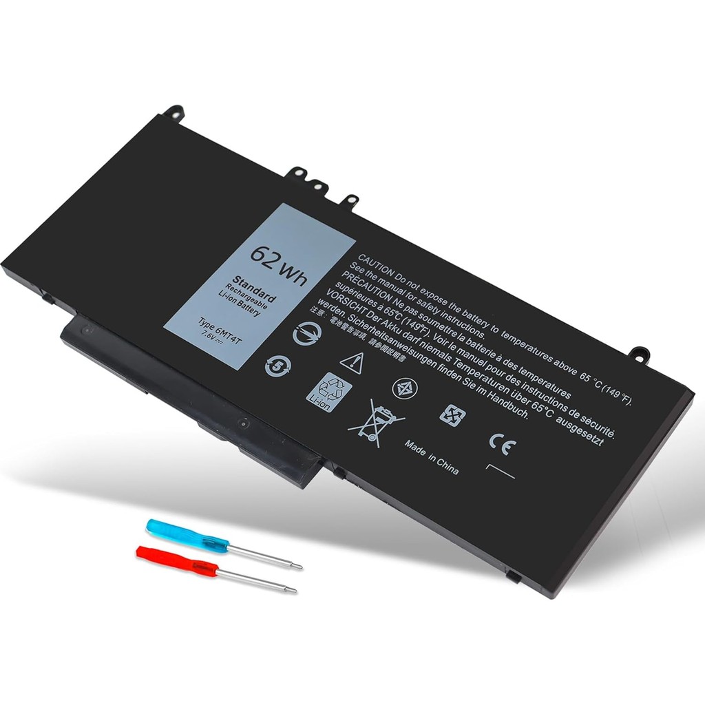 6MT4T 7V69Y E5470 E5570 แบตเตอรี่ใช้งานร่วมกับ Dell Latitude E5470 E5570 E5270 5470 5570 Precision 3
