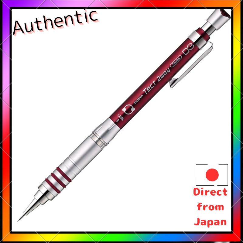 Zebra Mechanical Pencil Tect Two-Way 0.3 Red 10 pieces B-MAS41-R