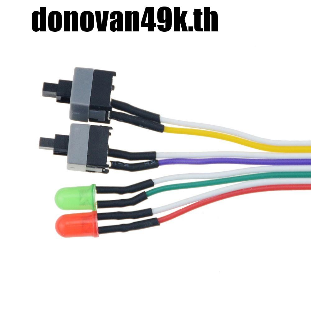 DODONVAN49K PC Power Reset Switch Dual Switch Slim Power Cord Original On Off Reset On/Off/Reset wit