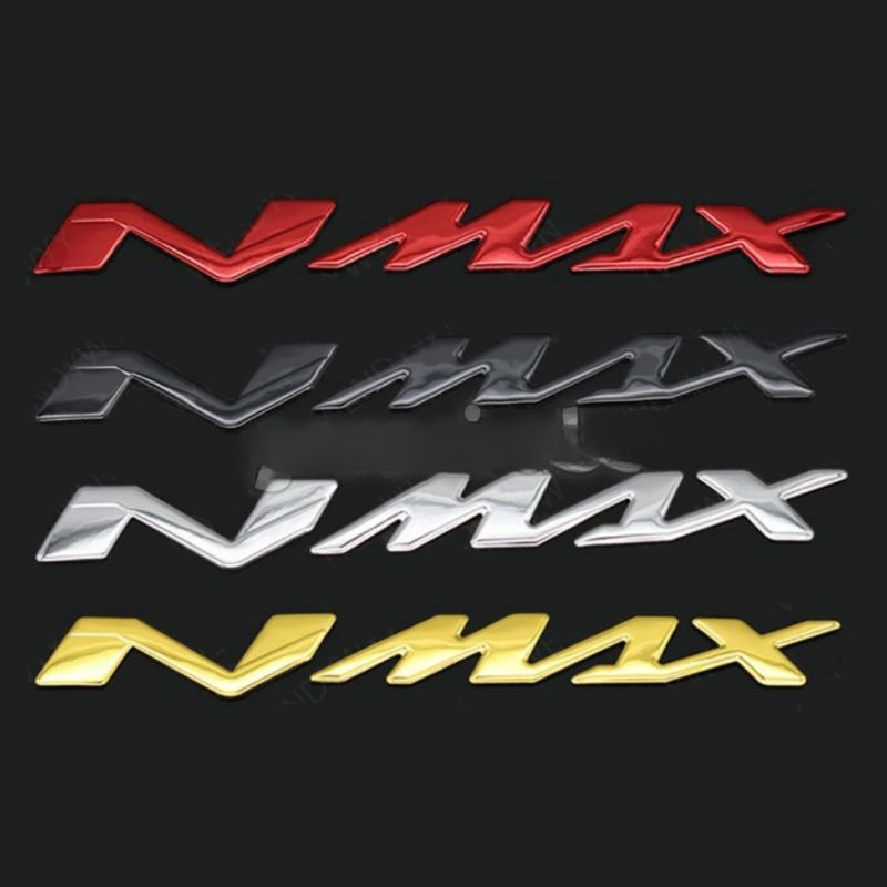 MERAH NMAX 3D นูนป้ายสติกเกอร์สัญลักษณ์ Yamaha Red Chrome โลโก้สติกเกอร์เขียน 3D ขนาด N Max 3D คุณภา