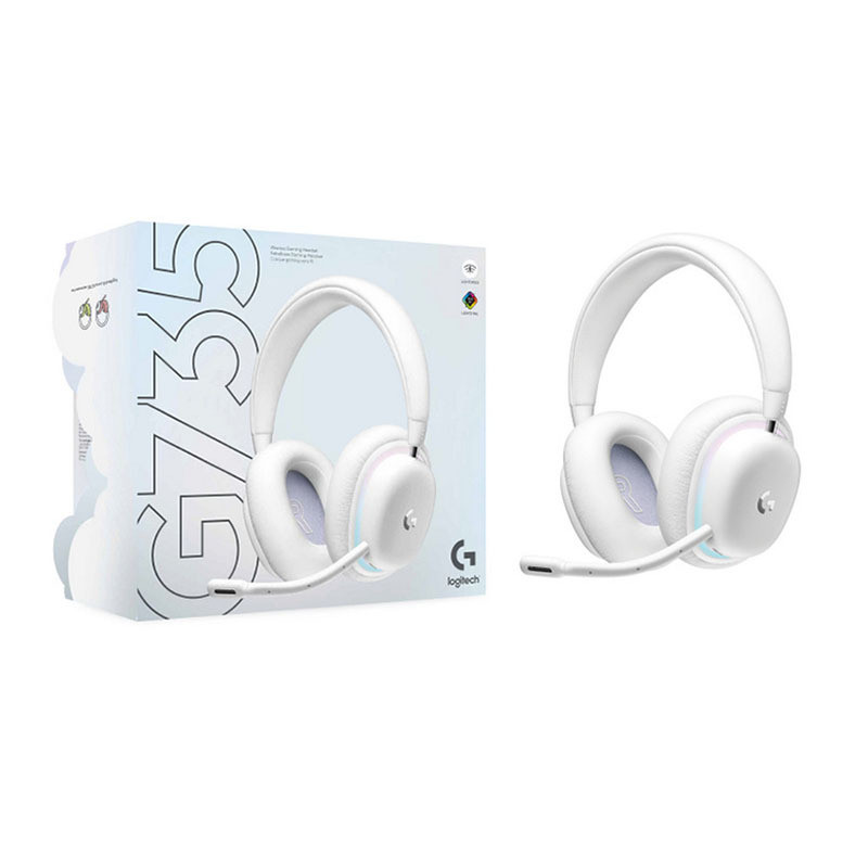 Logitech Logitech G735 Aurora ชุดหูฟังไร้สายบลูทูธเกมไมโครโฟนหมอกสีขาว