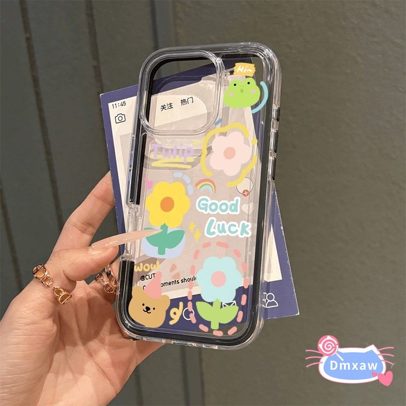 ดอกไม้น่ารักกบหมีเคสโทรศัพท์สําหรับOPPO Reno 9 8 Pro Plus 8T 8Z 7Z 8 7 Lite 3 A33 2020 A2M A2 Pro A2