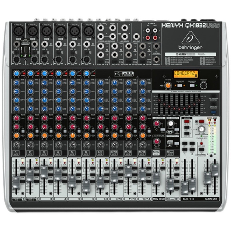 BEHRINGER/BEHRINGER QX1832USB 14ch Professional Stage Commercial Performance Effect การ์ดเสียงตารางผ
