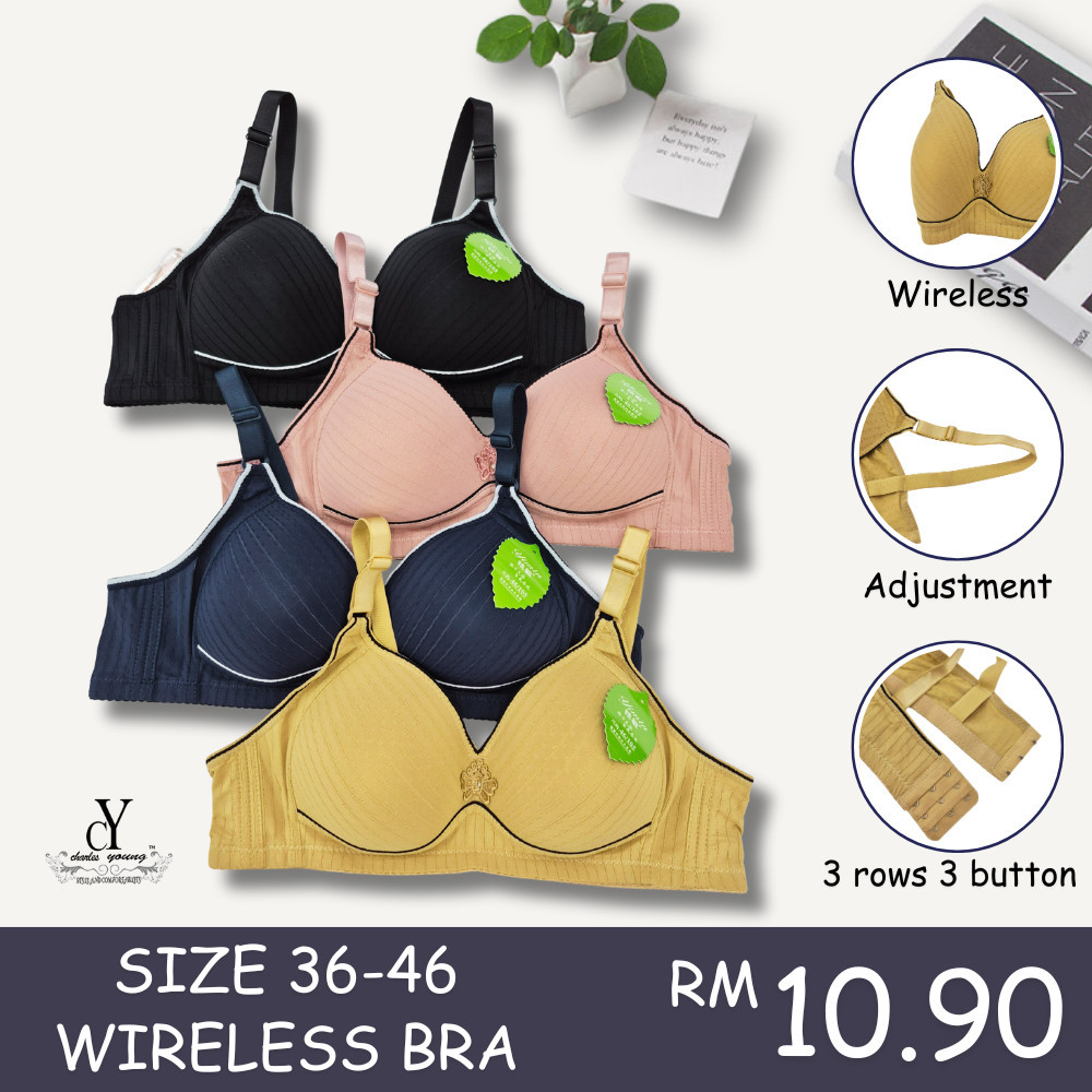 CY A333 36/46 Plus Size WirelessBra / ชุดชั้นในระบายอากาศ Push Up Bra Comfort Bra Bra ชุดชั้นใน /Baj