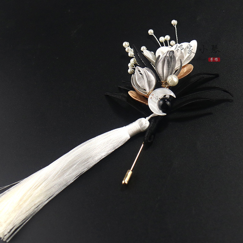 Undated Land View และ Magnolia ดอกไม้ Corsage Tangling ดอกไม้วัสดุแพคเกจไวโอลิน Handmade diy เข็มกลั