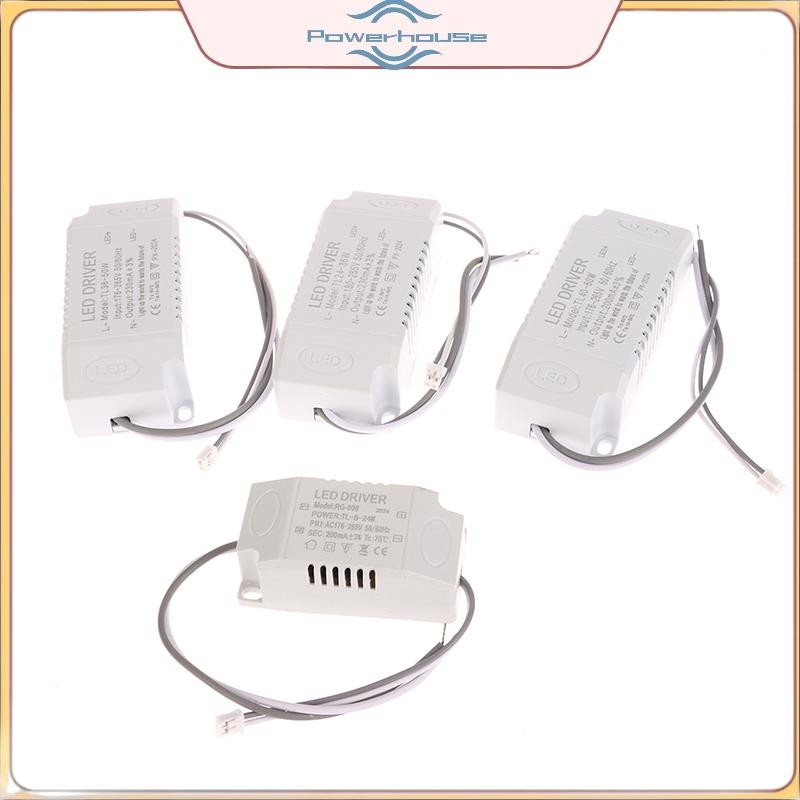 POWER 1PC สีเดียว LED Driver 8-24w 24-36w 36-50w 40-60w LED คงที่ไดร์เวอร์หน่วยจ่ายไฟ LED Transforme