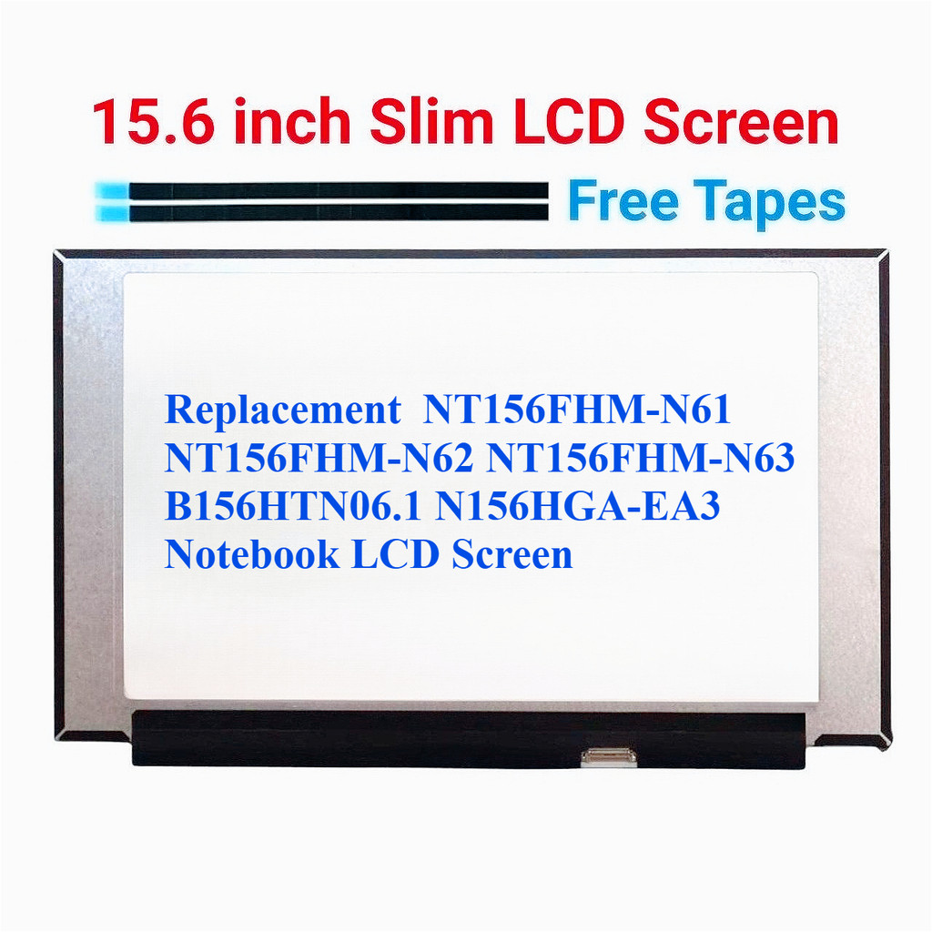 เปลี่ยน NT156FHM-N61 NT156FHM-N62 NT156FHM-N63 B156HTN06.1 N156HGA-EA3 โน้ตบุ๊คหน้าจอ LCD