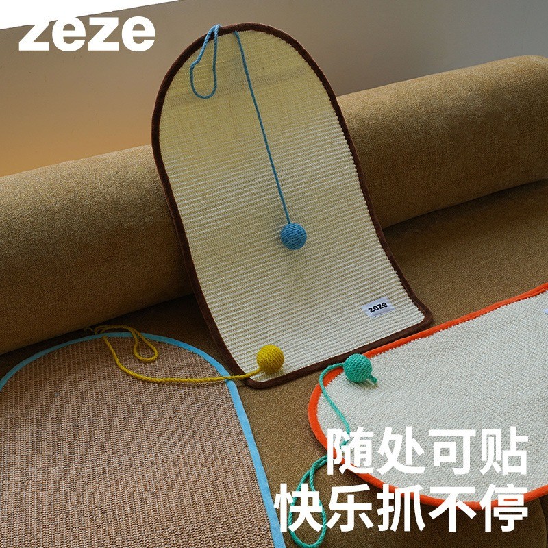 Zeze Sisal Scratch Pad Cat Mat Cat Scratch Board สุนัขสําหรับ Sleeping บด Claws Scratch-Resistant Ca