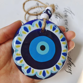 เครื่องราง Evil Eye ตุรกี โมบายฮวงจุ้ย 8cm นลบสิ่งชั่วร้าย สายตาจากความอิจฉา นำโชคดี โมบายแขวนในรถ