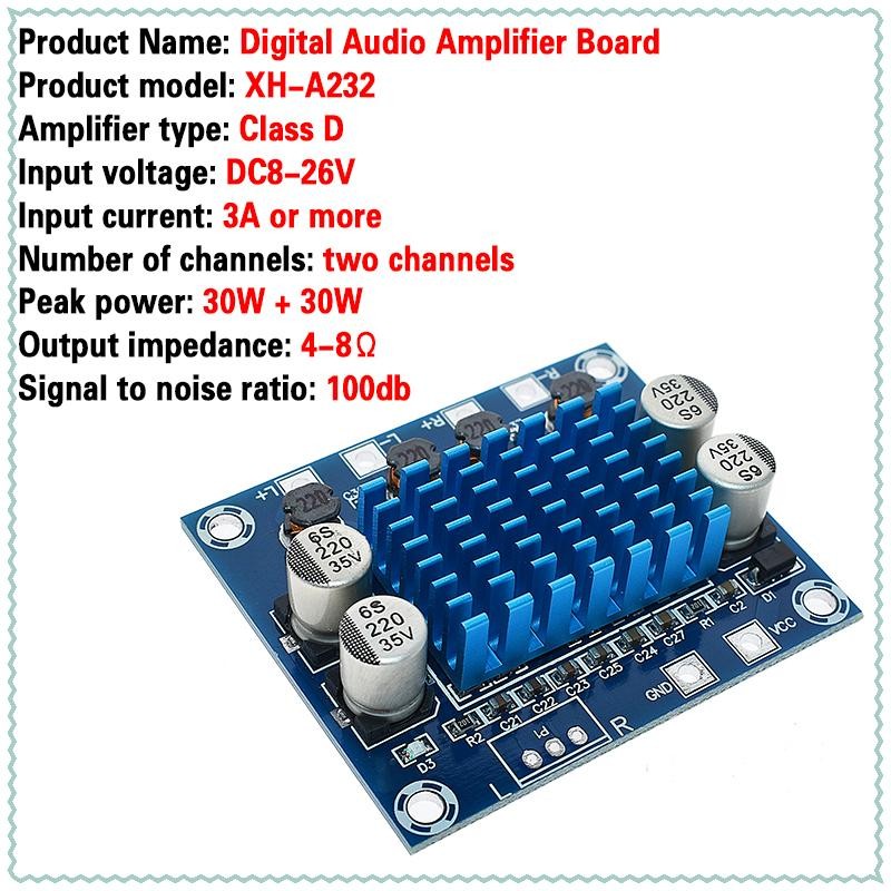Nuannubbb TPA3110 XH-A232 30W + 30W 2.0 Channel Digital Stereo Audio Power Amplifier Board สนคค คอเต