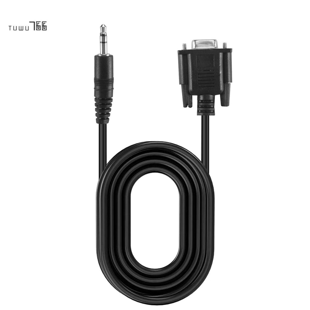 [tuwu766]สาย DB9 9 Pin VGA ,DB 9 Female to TRS 3.5mm (1/8in) TRS Stereo Male Serial Data Cable-6 ฟุต