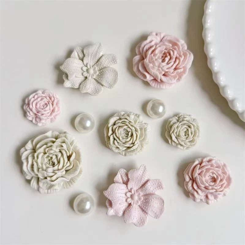 ACCESSORIES รองเท้าเกาหลี Mori Series ดีไซน์สามมิติดอกไม้และเพียรล์ สไตล์หรูหรา พร้อมกลไกซ่อนน้ำหอมที่ถอดออกได้
