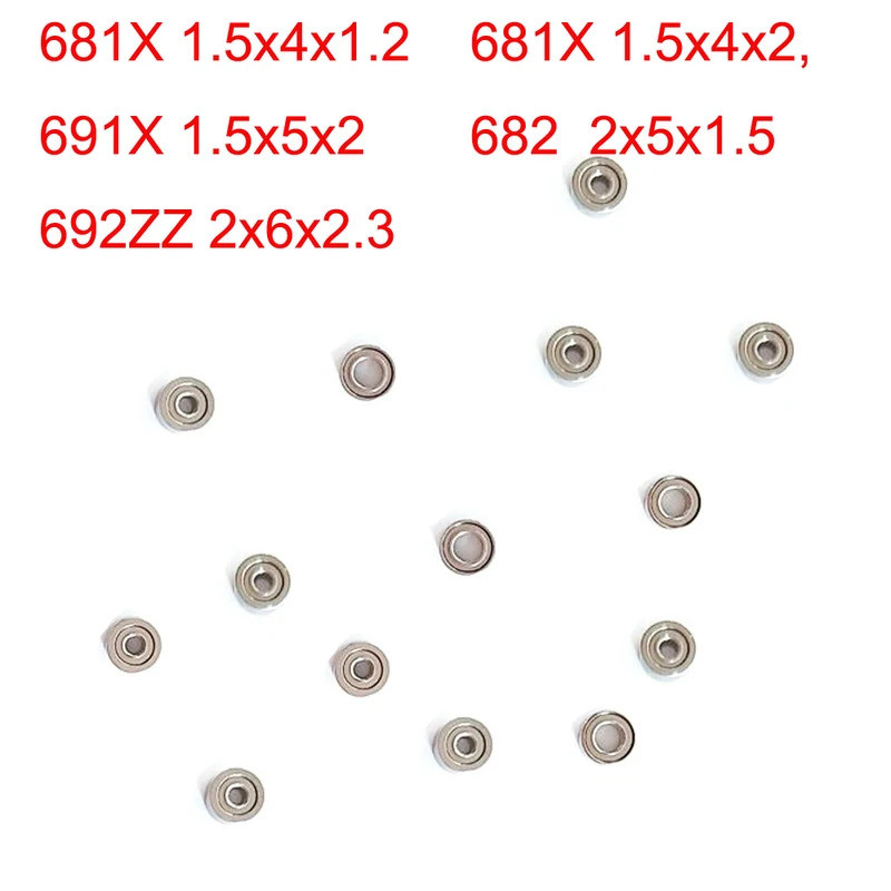 ID 1.5MM 2MM 681X 1.5x4x1.2 681XZZ 1.5x4x2 691X 1.5x5x2 682 2x5x1.5 692 2x6x2.3 เปิดประเภท Miniature