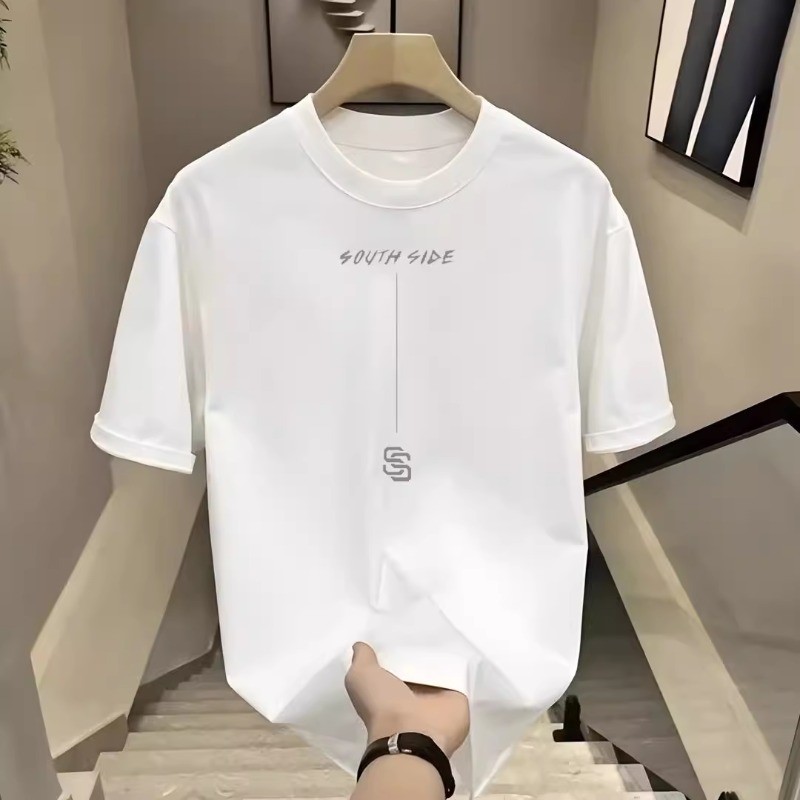 2025 American Style Heavyweight Short Sleeve T-Shirt for Youth Men and Women Summer Ins Trend Street