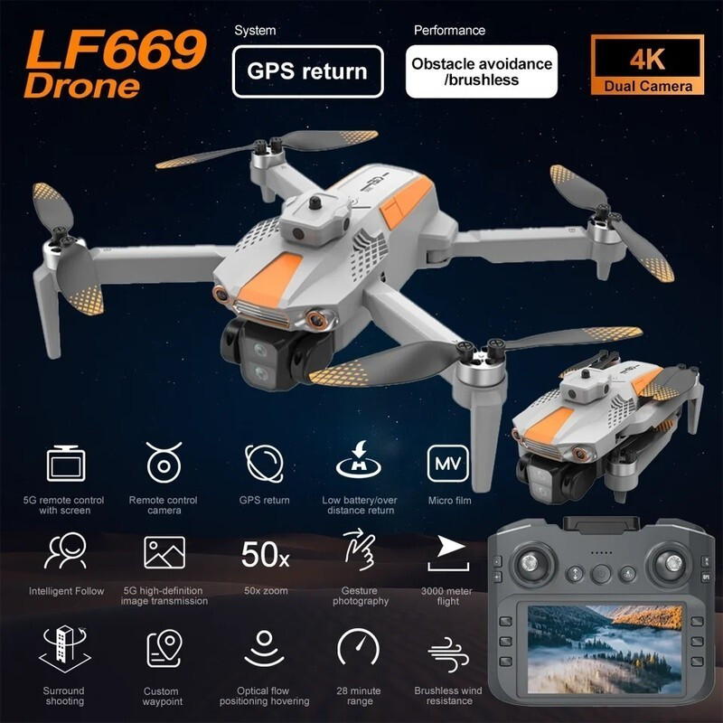 LF699 FPV Racing โดรน | 40mph ความเร็ว 6A มอเตอร์และการเข้ารหัสต่ําสําหรับ Drone Racing สีดํา/GrayHT