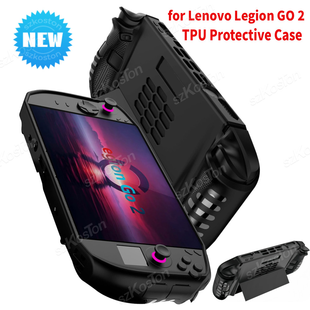 สําหรับ Lenovo Legion GO 2 ฝาครอบ TPU ป้องกันกรณีกันกระแทกสําหรับ Legion GO พร้อมขาตั้งป้องกันกรณีอุ