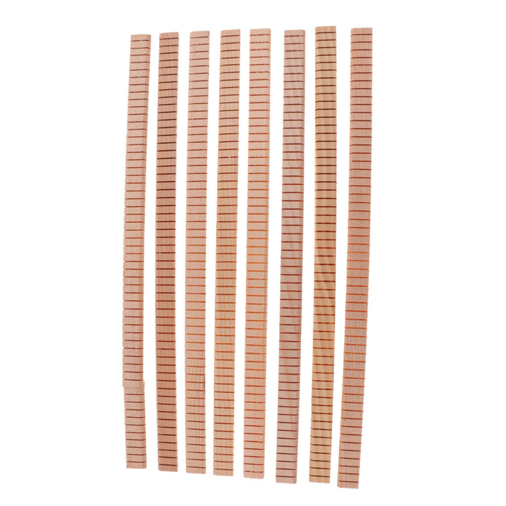 [arutoxalc] 8 ชิ้น Spruce Guitar Binding Purfling Strip Edge Guitar Trim Inlay Parts