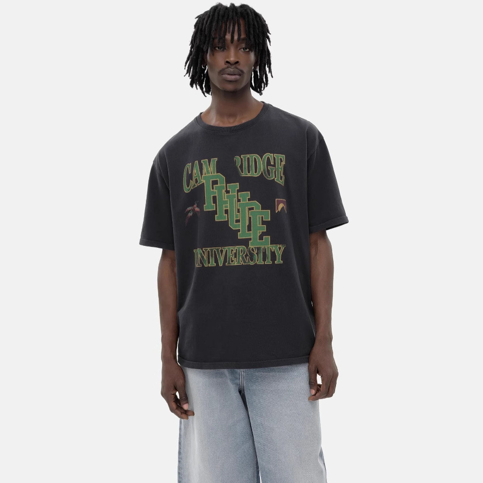 4WFL RHUDE Trendy vintage Letter Print High Street Retro Loose Couple Casual Short Sleeve T T-shirt 