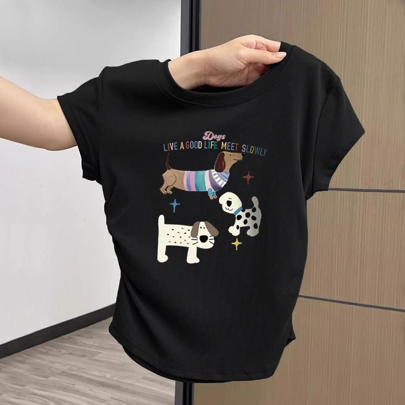 เสื้อผ้าสาวอวบไซซ์ใหญ่ เสื้อยืดทรงจีบธรรมดาสำหรับญิง ลายเสื้อญิง แขนสั้น เสื้อยืดฤดูร้อนสไตล์เกาหลี เสื้อยืดแฟชั่น สวมใส